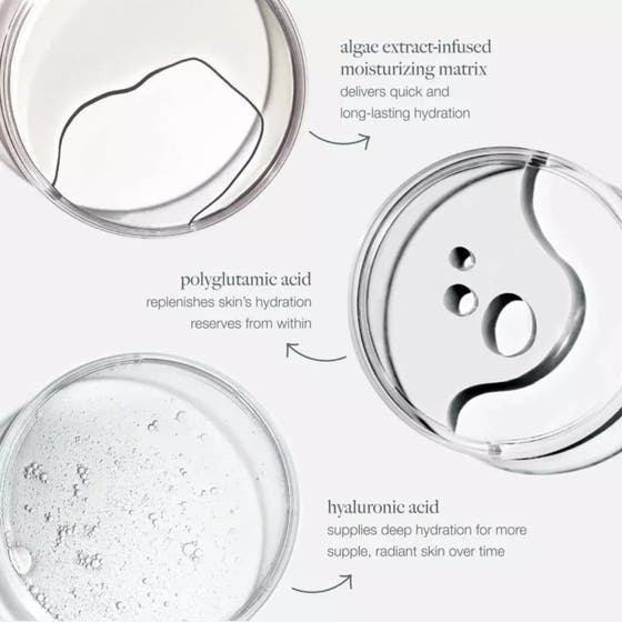 Dermalogica Circular Hydration Serum 30 ml fuktighetsgivende serum vist som fire klare dråper med små luftbobler.