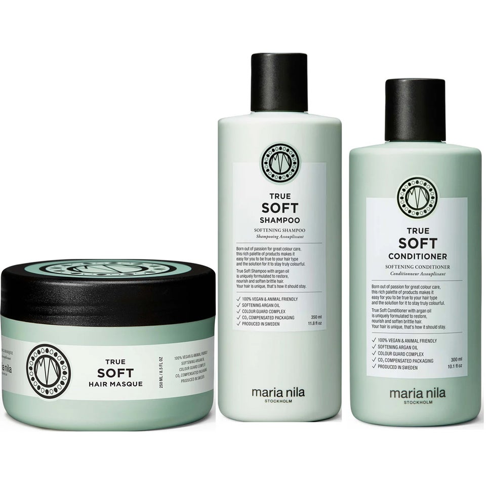 True Soft Trio Shampoo 350ml, Conditioner 300ml, Masque