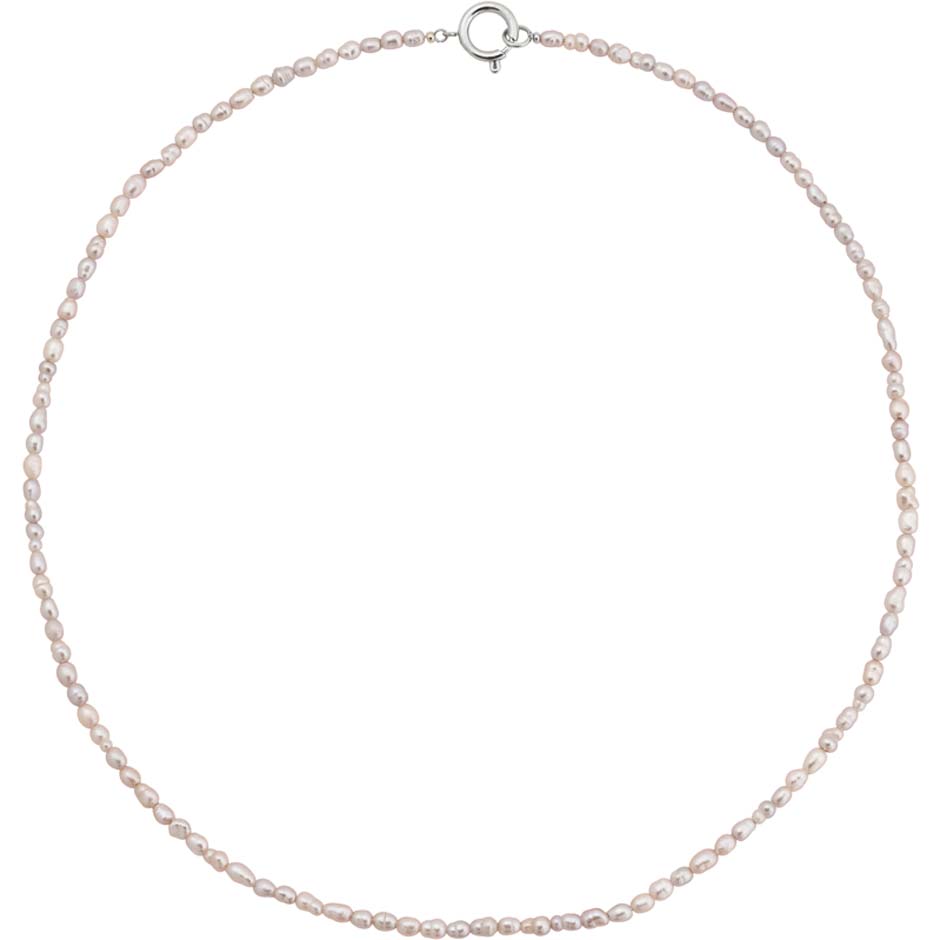 Collier Pearl Necklace Grey Steel