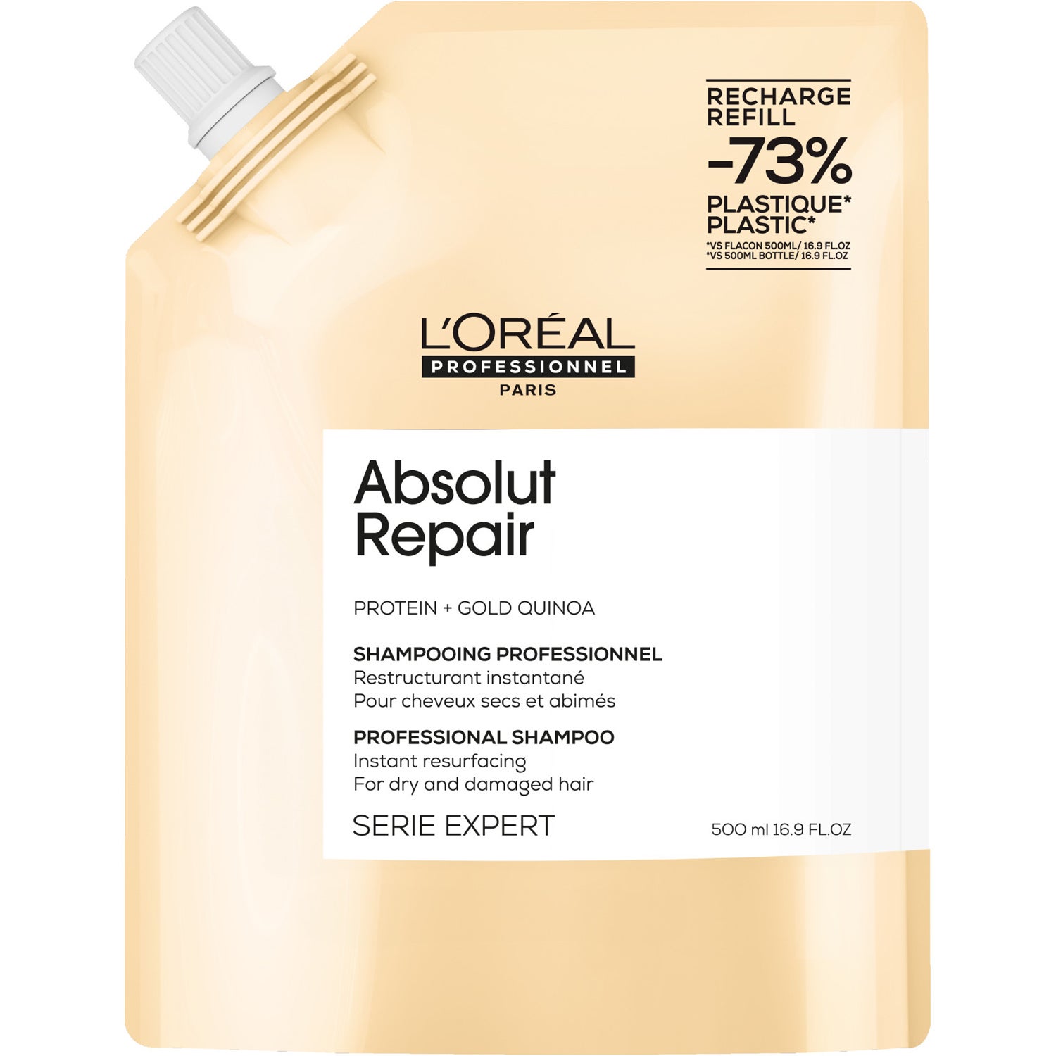 LOréal Professionnel Absolut Repair Gold Shampoo 500 ml Refill schampo & balsam dam – bild 2