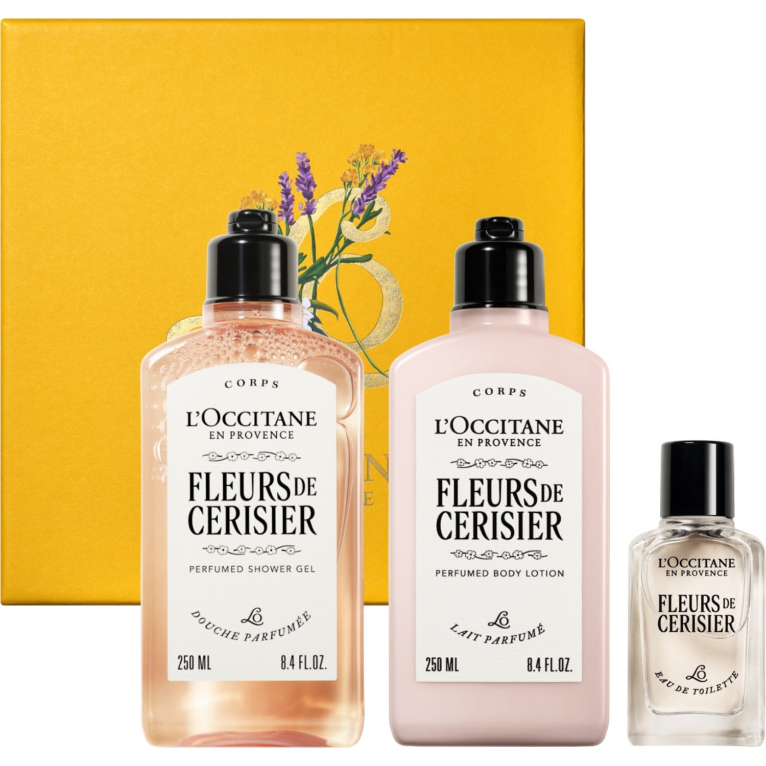 L’Occitane en Provence Fleurs De Cerisier Body Set 250ml, 250ml, 7,5ml – 1 pcs