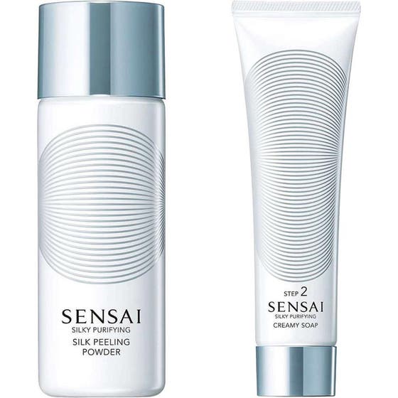 Silky Purifying Exfoliate & Cleanse (Peeling Powder + Creamy Soap)