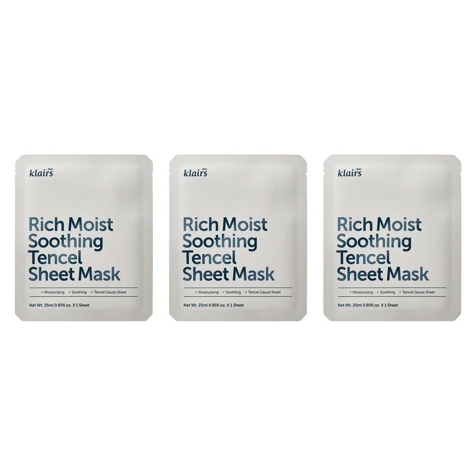 Rich Moist soothing sheet mask 3-pcs, 3 x