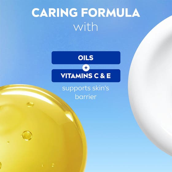 NIVEA Creme Care Shower 250 ml fuktighetsgivende dusjsåpe i tre ulike flasker for en myk hudfølelse
