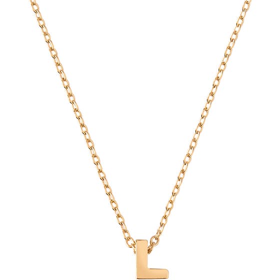 Gold Plated Initial L Necklace Giftbox
