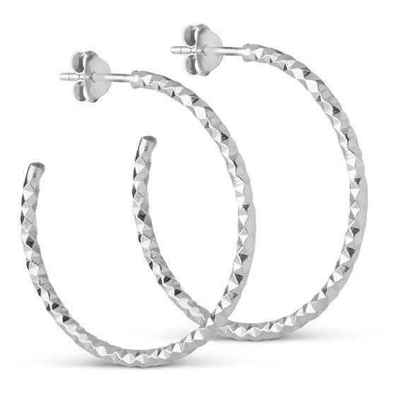 Hoops Diamond Cut Large