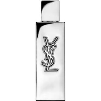 Yves Saint Laurent MYSLF L'Absolu Eau de Parfum 60 ml herreparfyme i blank sølvfarget metallflaske med YSL-logo