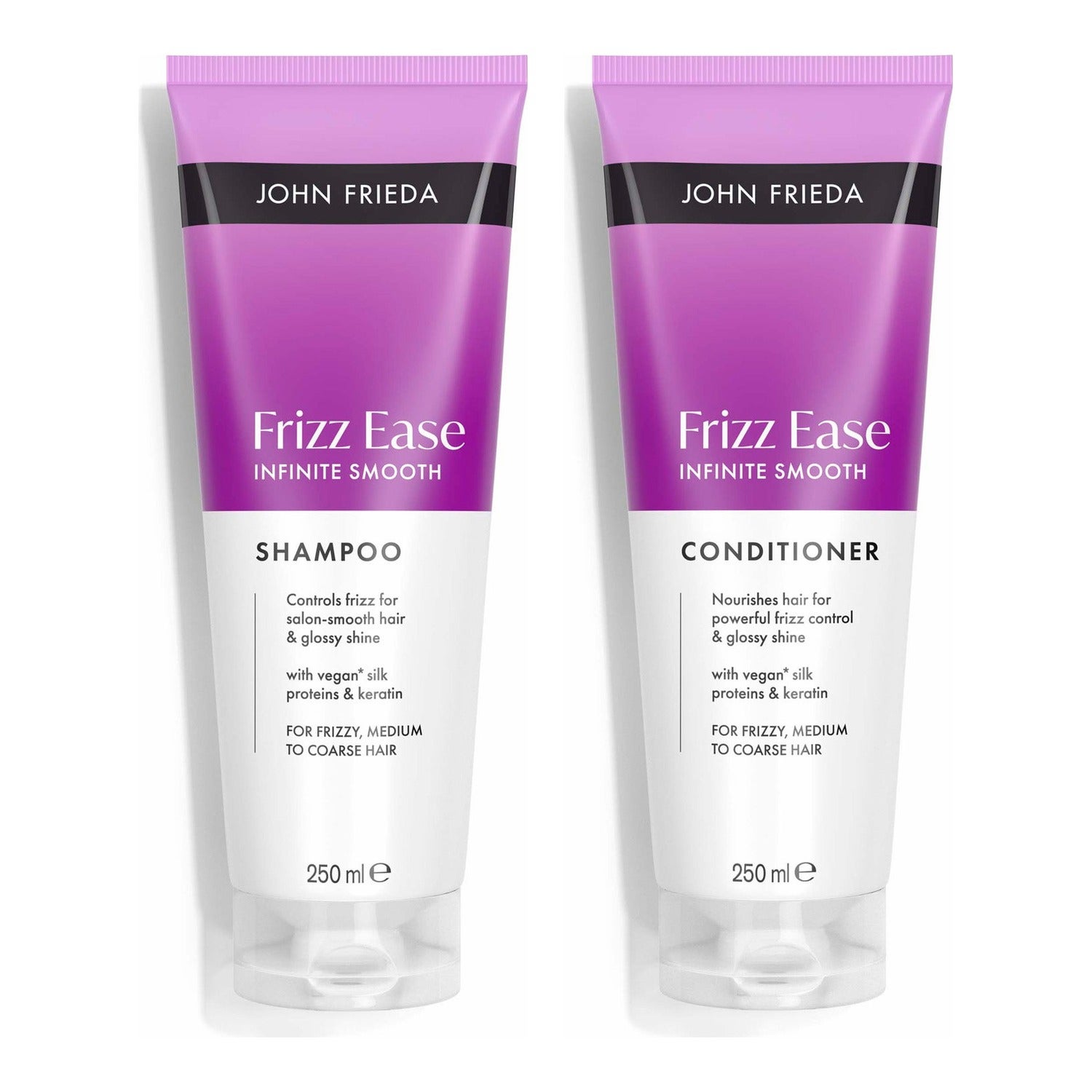 John Frieda Smooth Finish Hair Duo Shampoo 250 ml & Conditioner 250 ml - 500 ml billede
