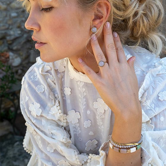 Funky Stones Bracelet Pearl/Labradorite