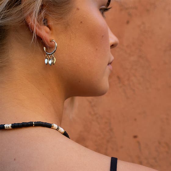 Sculptured Creol Dangeling Silver