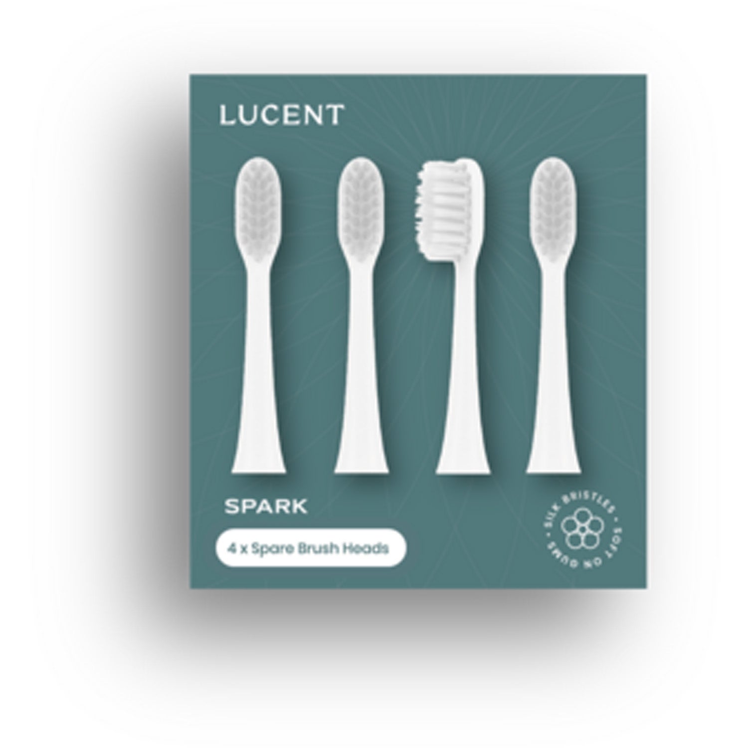 Be Lucent Spark Toothbrush Head White - 4 pcs billede