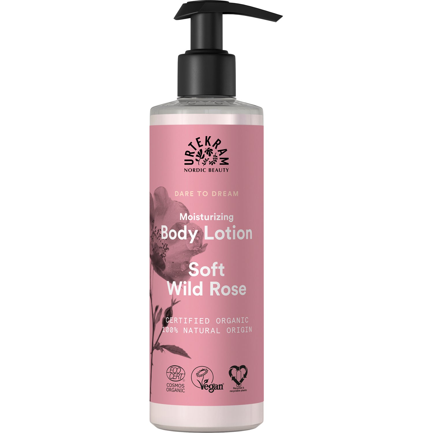 Urtekram Body Lotion Soft Wild Rose - 245 ml billede