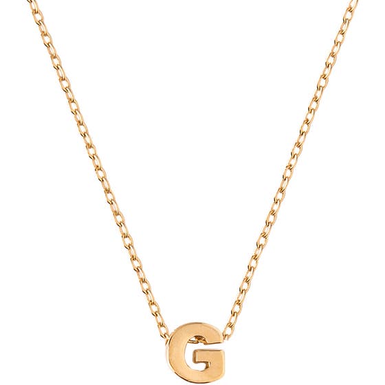 Gold Plated Initial G Necklace Giftbox