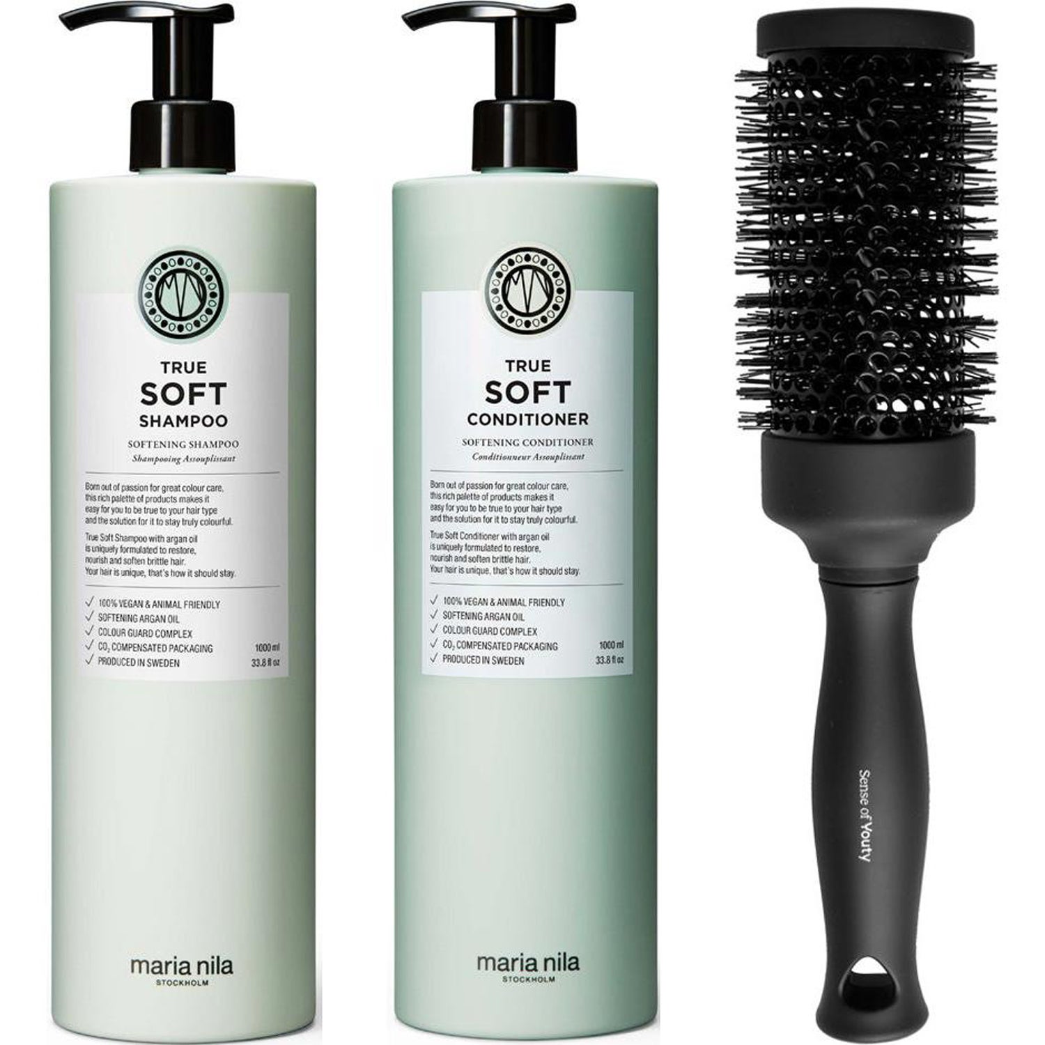 Björn Axén Repair & Style Essentials Shampoo 750 ml & Conditioner 750 ml & Blowout Brush styling dam – bild 4