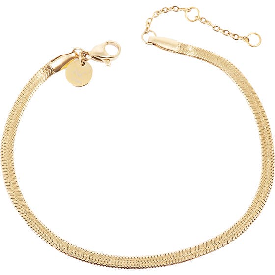 Steel Bracelet Snake Steel Gold