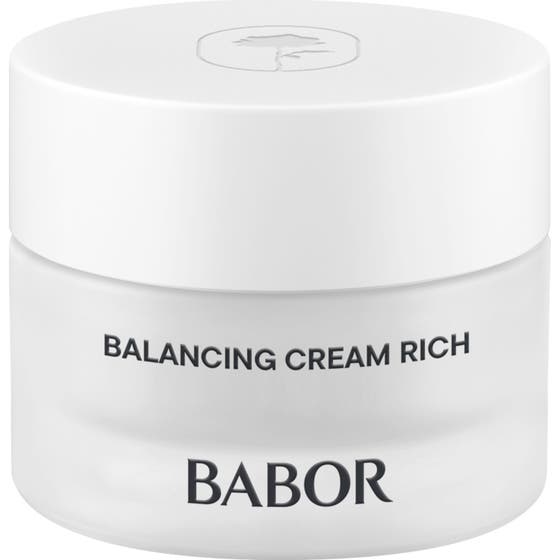 Babor Skinovage Balancing Cream Rich 50 ml balanserende ansiktskrem i frostet glasskrukke med hvitt lokk