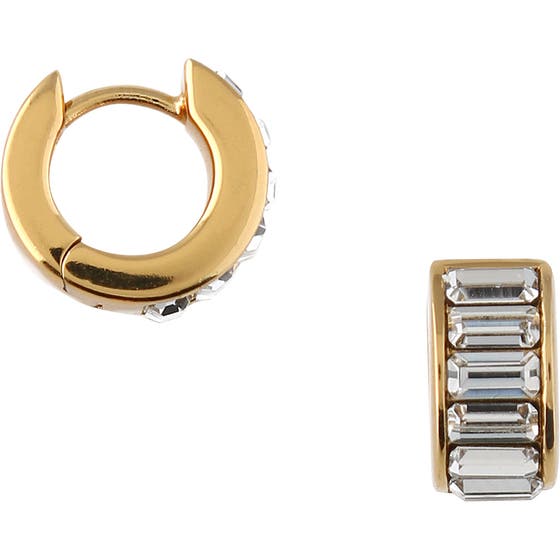 Baguette Huggie Hoops Earrings