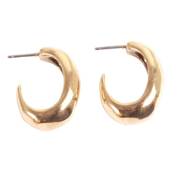 Sculptured Thick Hoops Earring Creol