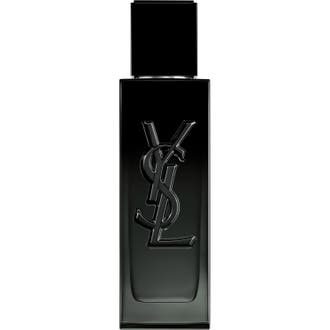 Yves Saint Laurent MYSLF Eau de Parfum 40 ml herreparfyme i blank svart glassflaske med ikonisk YSL logo