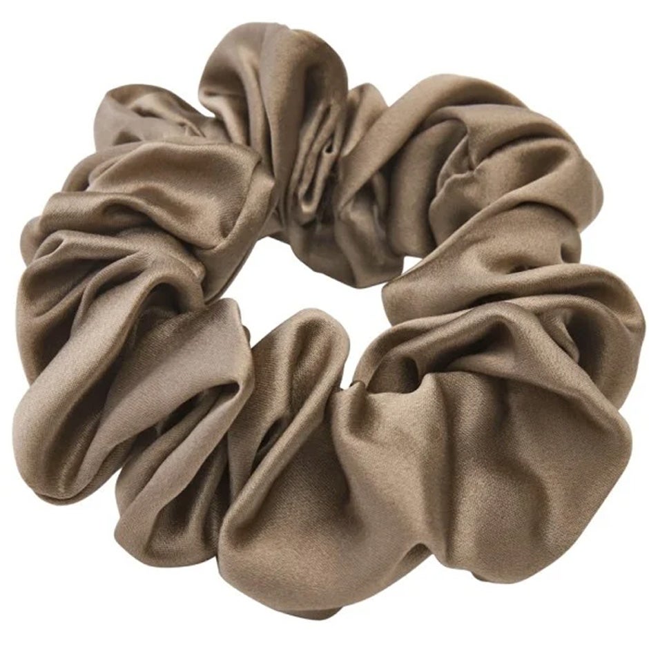 Lenoites Mulberry Silk Scrunchie Brown - 1 pcs