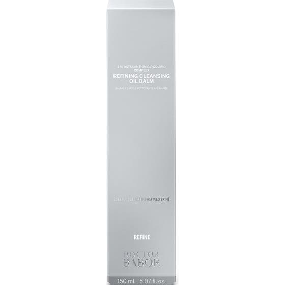 Babor DOC Refining Cleansing Oil Balm 150 ml ansiktsrengjøring i sølvfarget ytteremballasje med hvit tekst.