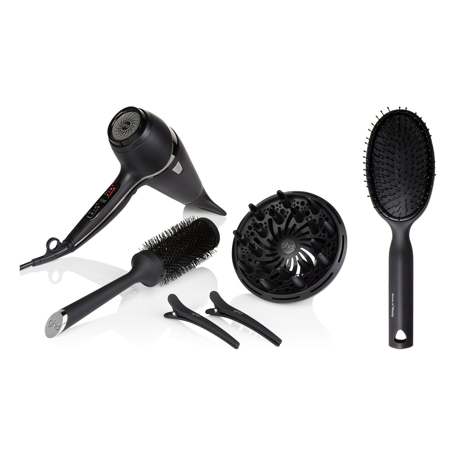 ghd Effortless Drying & Detangle Set Hair Dryer Kit & Detangling Brush