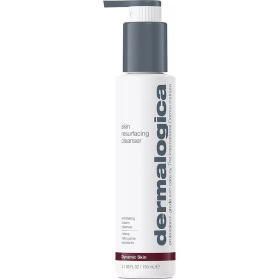 Dermalogica Skin Resurfacing Cleanser 150 ml eksfolierende rens i hvit pumpeflaske med sølvdetaljer