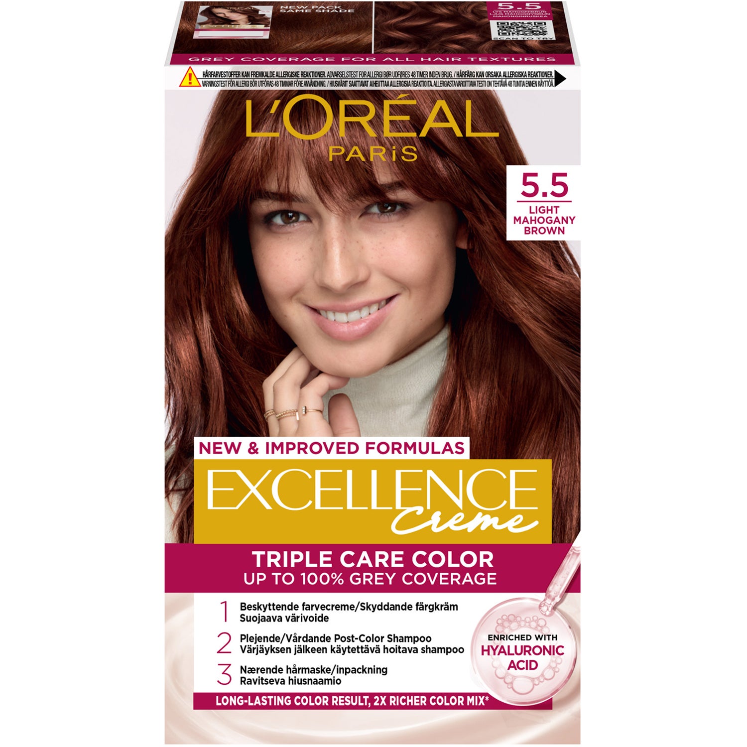 L'Oréal Paris Excellence Crème Light Mahogany Brown 5,5 1 pcs