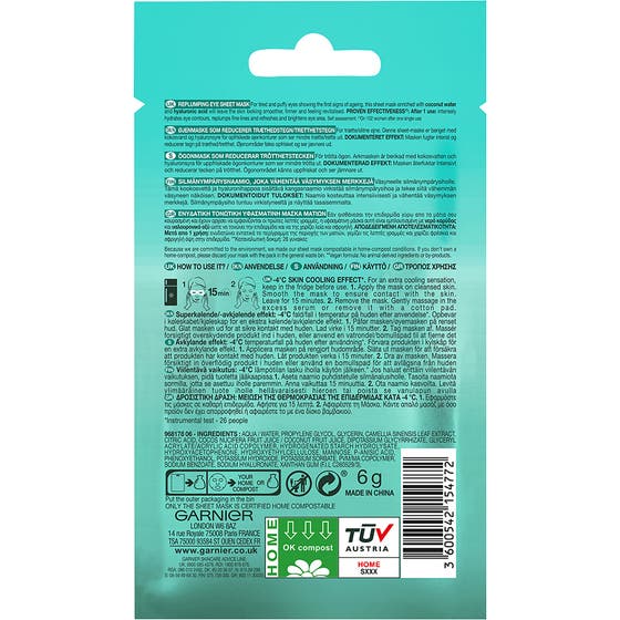 Skin Active Eye Tissue Mask Coconut