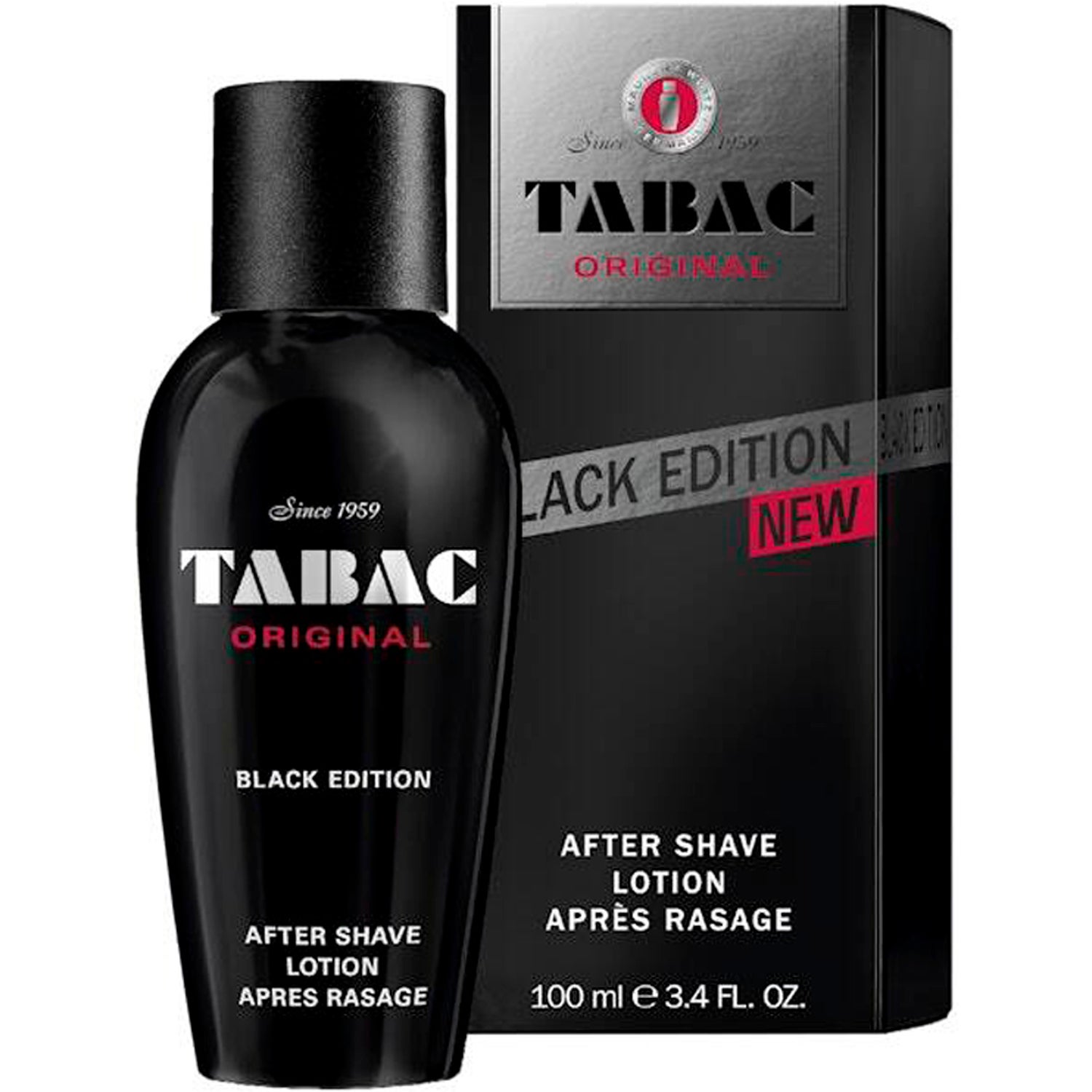 Tabac Black Edition After Shave Lotion rakning & skäggvård herr