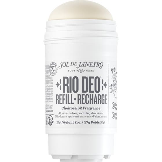 Sol de Janeiro Rio Deo Refill-Recharge 57g aluminiumfri deodorant refill med naturlig pistasch karamell parfym i vit hylsa
