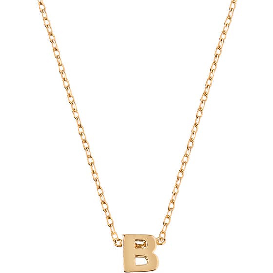 Gold Plated Initial B Necklace Giftbox