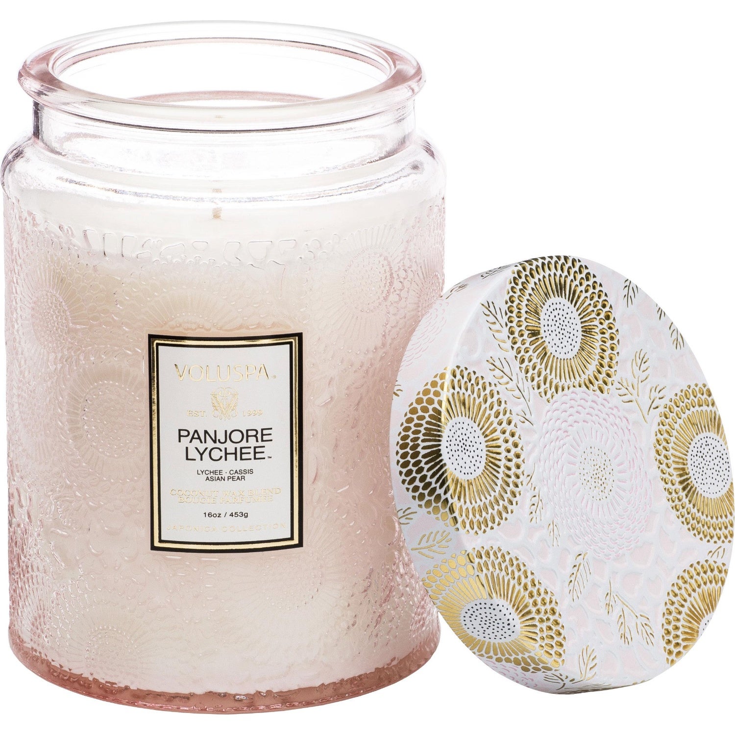 Voluspa Large Glass Jar Candle Panjore Lychee 100H