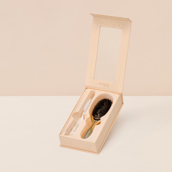 Wild Boar Hair Brush with Cleaning Tool