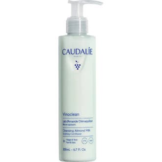 Caudalie Vinoclean Cleansing Almond Milk 200 ml mild ansigtsrens der fjerner makeup i hvid plastflaske med pumpe