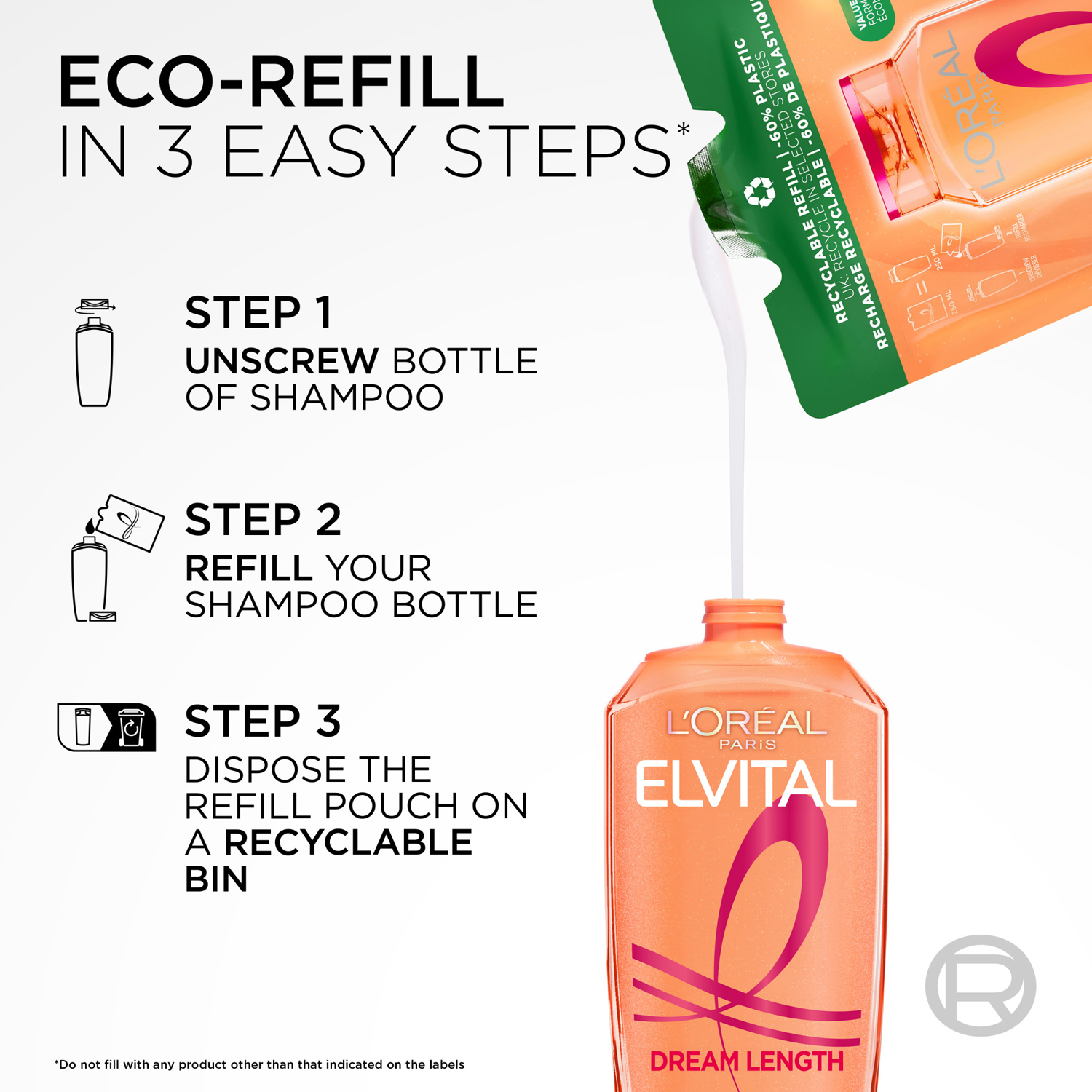 Elvital Dream Length Shampoo Refill For Long Hair