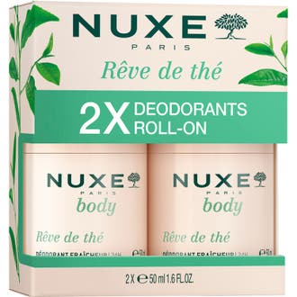 Nuxe Rêve De Thé Deo Roll On 2 x 50 ml duopakk med to deodoranter i grønn og lys rosa forpakning