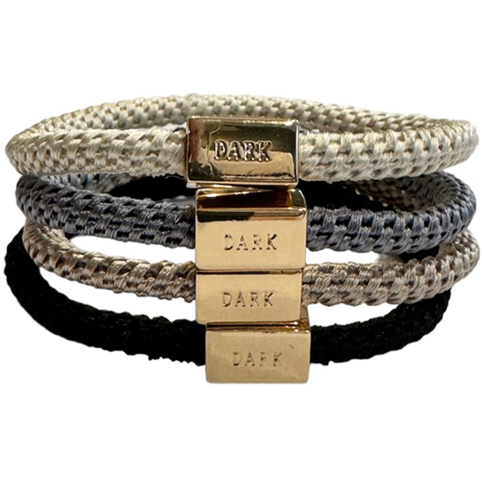 Dark Fat Hair Ties Thin 4 Pk Combo Rose Mix håraccessoarer dam – bild 2