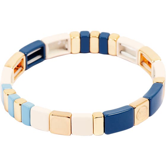 Enamel Tiles Bracelet Blue/White