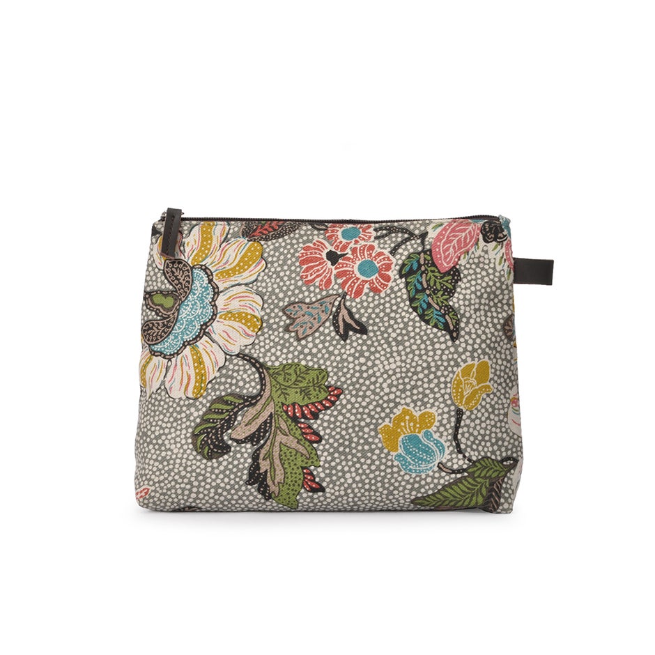 Cosmetic Medium Flower Linen Black 23x19x6 cm 1 pcs