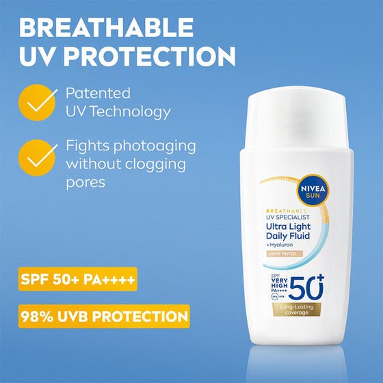 UV Face Ultra Fluid Light Tinted SPF50+