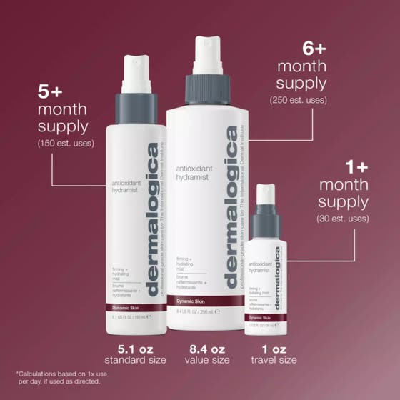 Dermalogica AGE smart Antioxidant Hydramist 150 ml face mist som gir fuktighet og sprayes i en fin tåke.
