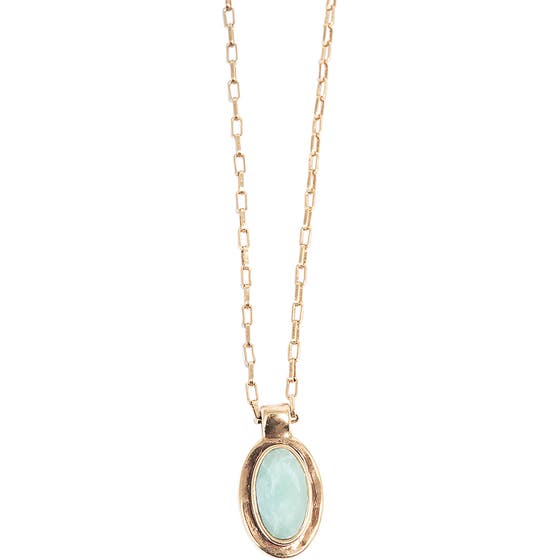 Bohemian Stone Necklace Small Gold