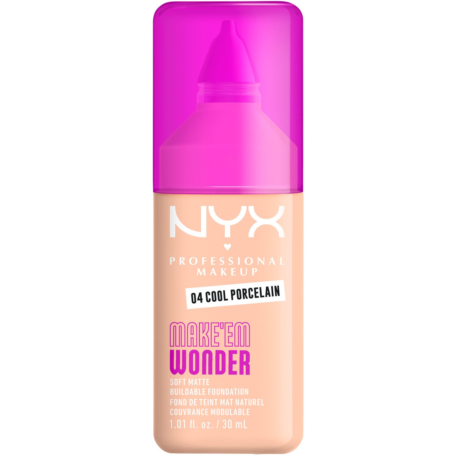 NYX Professional Makeup Make Em Wonder Foundation 04 Cool Porcelain - 30 ml