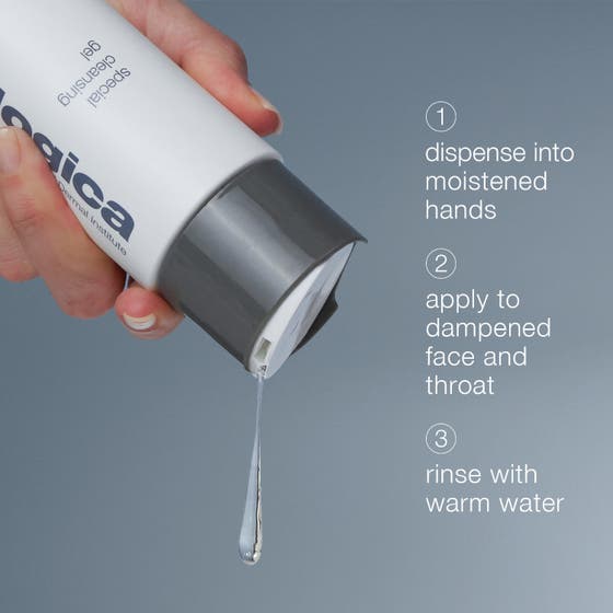 Dermalogica Special Cleansing Gel 500 ml skummende ansiktsrens påsmurt ansiktet til en kvinne