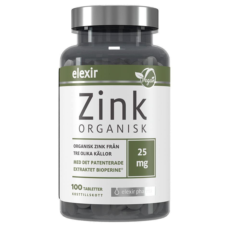 Elexir Pharma Organisk Zink 100 tabletter