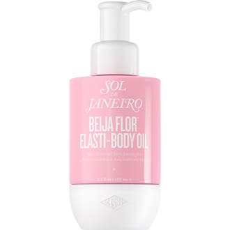 Sol de Janeiro Beija Flor Elasti-Body Oil 100 ml kroppsolje i lyserosa pumpeflaske som gir elastisitet.