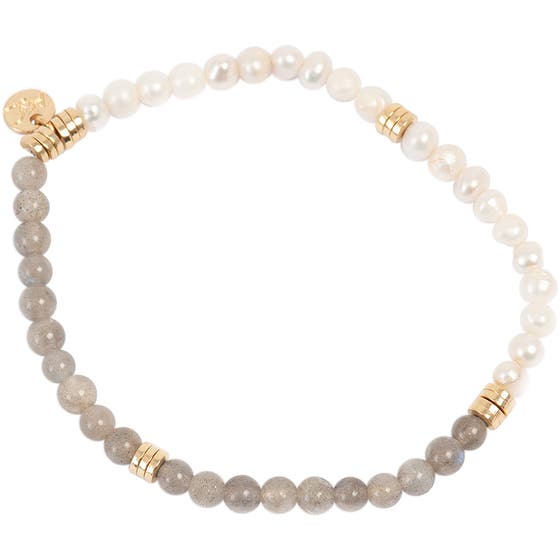 Funky Stones Bracelet Pearl/Labradorite