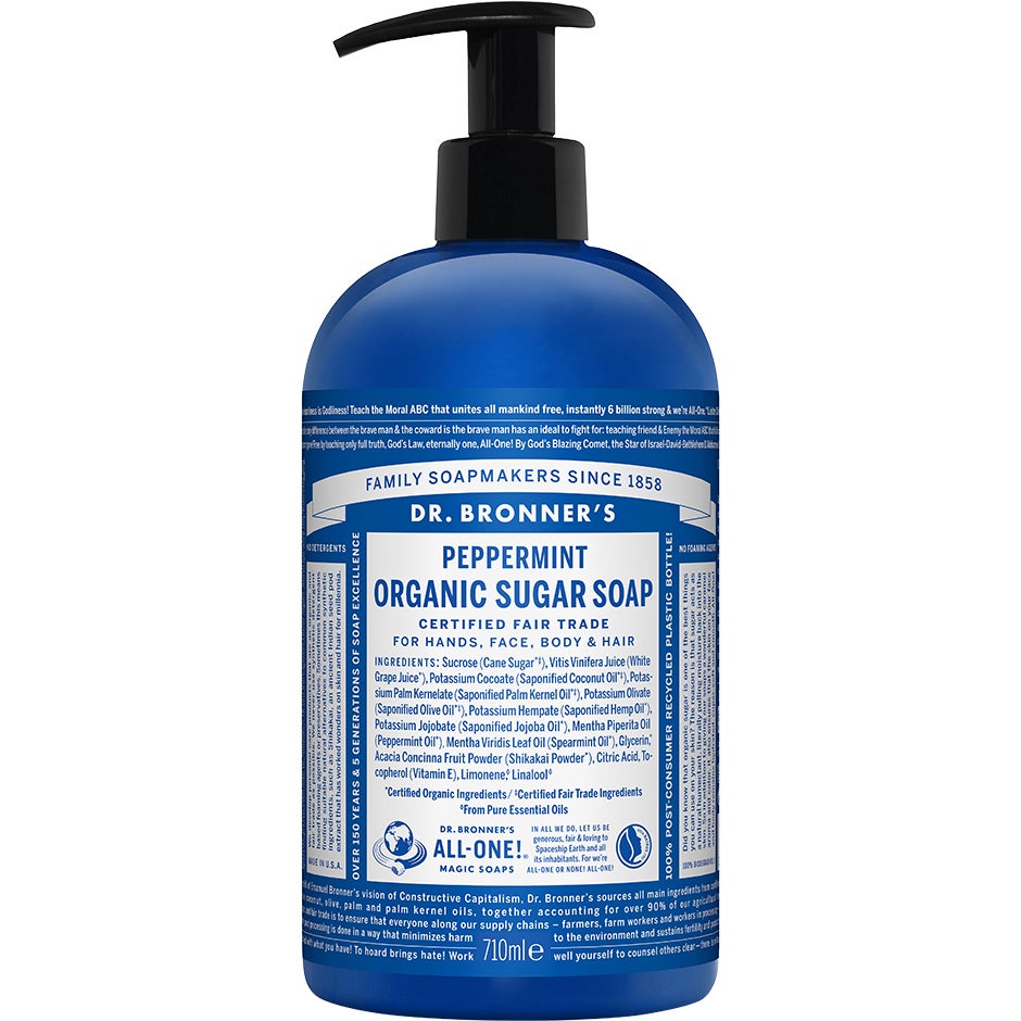 Produktfoto för Dr. Bronner's Organic Hand & Body Shikakai Soap Spearmint Peppermint 710 ml