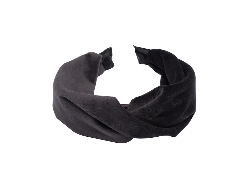 Velor Folded Hair Hoop Charcoal 1 pcs